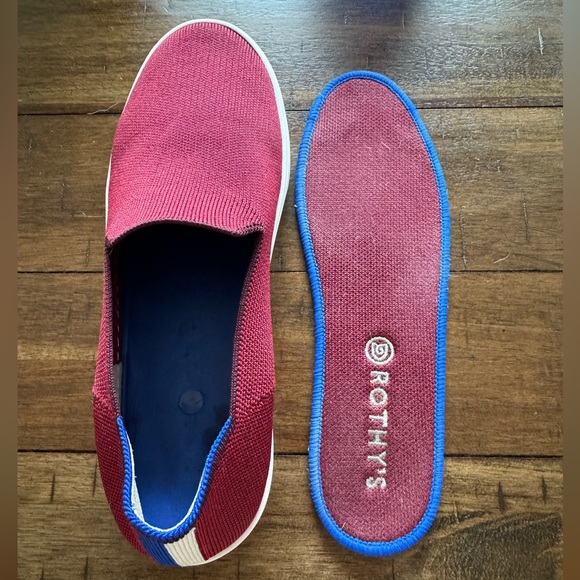 Rothy's Slip On Sneaker Garnet - Picture 8 of 9